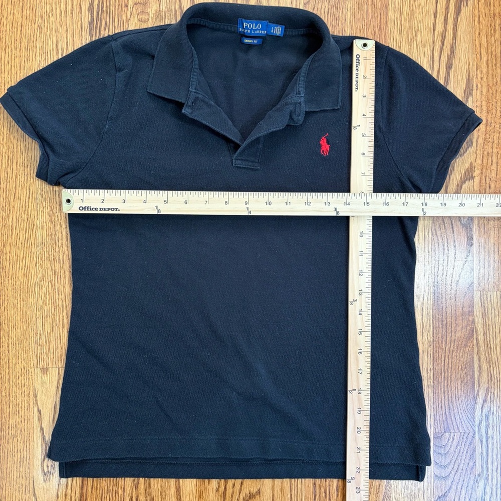 Polo Ralph Lauren Skinny Fit Black Polo - Picture 4 of 6